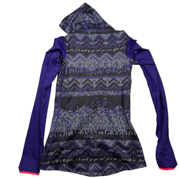 Nike Pro Hyperwarm Shirt Women's Small Purple Long Sleeve Turtleneck Top Aztec - Picture 4 of 6